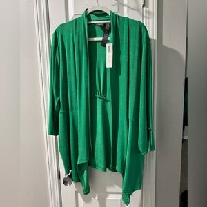 Chico's Green Cardigan Sweater Relaxed Fit